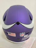 JJ MCCARTHY & JUSTIN JEFFERSON SIGNED MINN VIKINGS SPEEDFLEX HELMET BECKETT QR