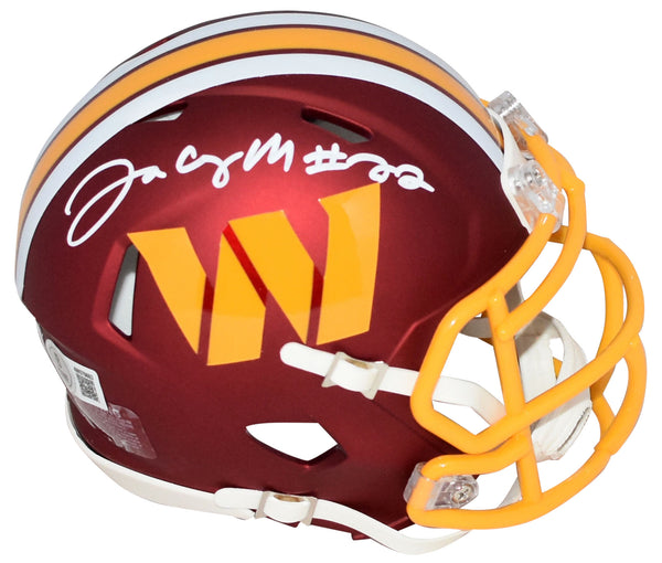 JACORY CROSKEY-MERRITT SIGNED WASHINGTON COMMANDERS 2025 ALT SPEED MINI HELMET