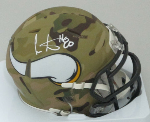 Vikings Hall of Famer CRIS CARTER Signed Riddell CAMO Mini Helmet AUTO - HOF