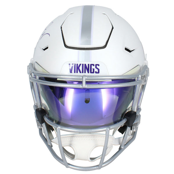Justin Jefferson Autographed Vikings 2024 Alt. Speedflex Helmet W/ Visor Beckett