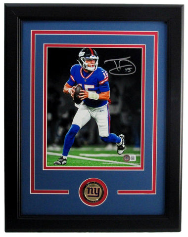 Tommy DeVito Autographed/signed 8x10 Framed NY Giants Beckett 184881