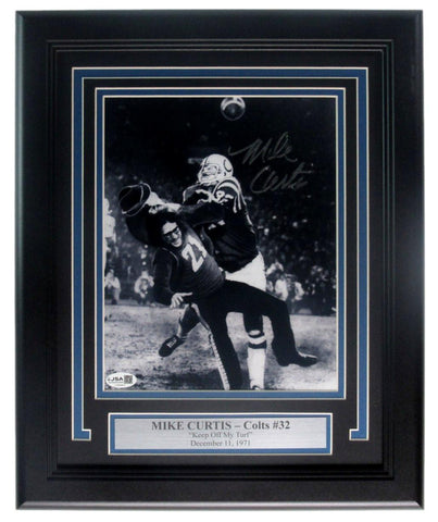 Mike Curtis Baltimore Colts Autographed/Signed 8x10 Photo Framed JSA 200565