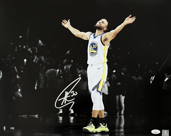Stephen Curry Golden State Warriors Signed Celebration Spotlight 16x20 JSA LOA