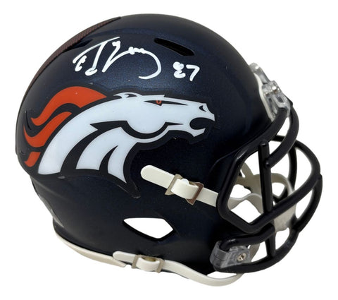 Ed McCaffrey Signed Denver Broncos Mini Speed Helmet BAS