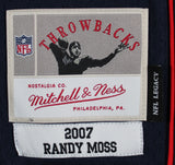 Patriots Randy Moss Authentic Signed Navy Blue Mitchell & Ness Jersey BAS Wit