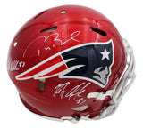 Multi Signed New England Patriots Speed Auth Flash Helmet- R Gronkowski/T Brady