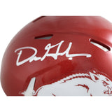 Dre Greenlaw Autographed Arkansas Razorbacks Mini Helmet Beckett Witness 54656