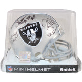 Biletnikoff Plunkett Allen Signed Oakland Raiders Mini Helmet MVP Fanatics 51865