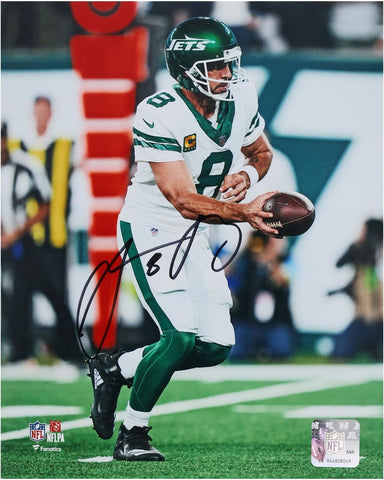 Aaron Rodgers New York Jets Autographed 8" x 10" Handoff Photograph