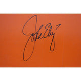 John Elway Autographed/Signed Denver Broncos Seat Back Beckett 46347