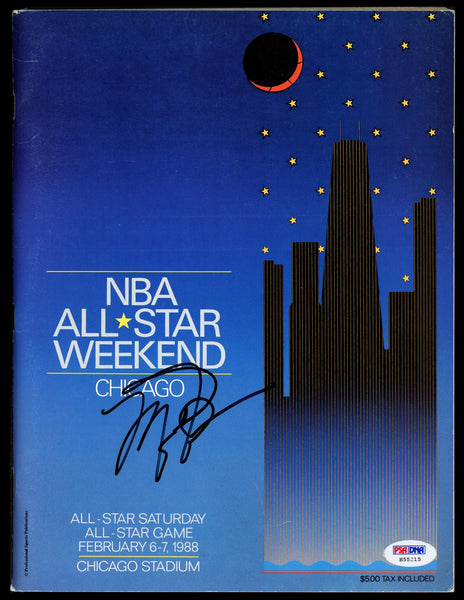 Michael Jordan Autographed 1988 All Star Game Program Bulls PSA/DNA H55215