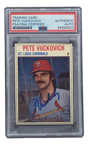 Pete Vuckovich Signed Cardinals 1979 Hostess #87 Trading Card PSA/DNA