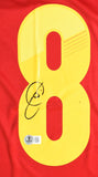 Xavi Autographed Spain Home Soccer Jersey #8 - Beckett Hologram *L