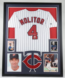 Paul Molitor Signed Minnesota Twins 34"x 42" Framed Majestic MLB Jersey (JSA QR)