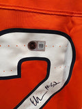 Jonah Elliss Autographed Denver Broncos Orange Nike Jersey Inscribed BAS COA