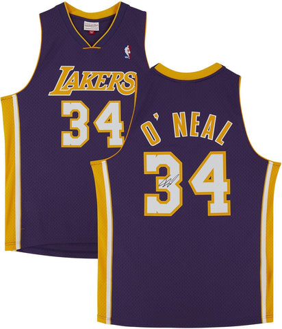 Shaquille O'Neal Lakers Signed Mitchell & Ness Purple 1999-2000 Swingman Jersey