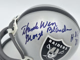 George Blanda Autographed Raiders Mini Helmet Think Win HOF 81 Beckett BS30070