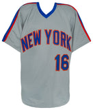 Dwight Gooden (METS) Signed Grey T/B Custom Baseball Jersey - (SCHWARTZ COA)