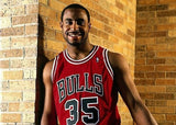 Jason Caffey Signed Chicago Bulls Jersey Inscribed "2x NBA Champs" (Beckett)