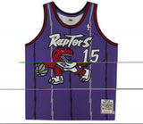FRMD Vince Carter Toronto Raptors Signed Purple 1998 Mitchell & Ness Auth Jersey
