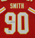 Chiefs Linebacker NEIL SMITH Signed Custom Replica Red Jersey AUTO - BAS