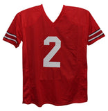 Cris Carter Autographed/Signed College Style Red XL Jersey Beckett 39311