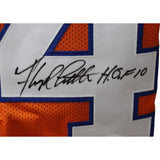 Floyd Little Autographed/Signed Pro Style Orange Jersey JSA 44085