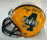 Packers Hall of Famer BRETT FAVRE Signed Riddell VSR4 #4 LOGO Mini Helmet AUTO