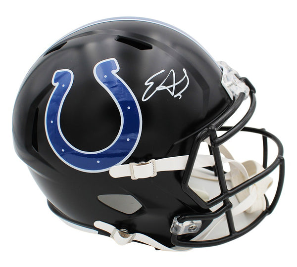 Edgerrin James Signed Indianapolis Colts Speed Full Size Alternate Black Helmet