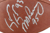 Shannon Sharpe, Jones, Perry Signed Denver Broncos Mini Football As Is BAS 52872