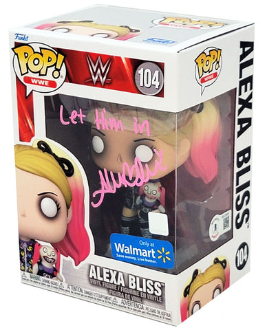 ALEXA BLISS AUTOGRAPHED FUNKO POP 104 VINYL FIGURINE LET HIM IN BECKETT 208708