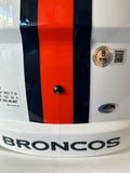 Patrick Surtain II Auto/Inscribed "Go Broncos" Replica Snowcapped Helmet BAS COA