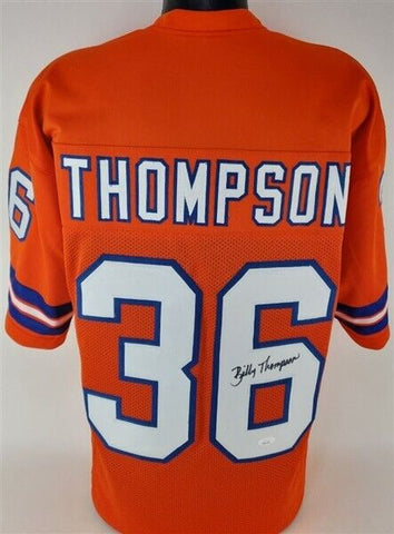 Billy Thompson Signed Broncos Jersey (JSA COA) Denver All Pro D.B. 1969-1981