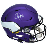 Justin Jefferson Autographed Min Vikings Speedflex Authentic Helmet Beckett