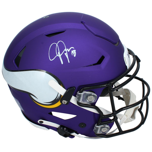 Justin Jefferson Autographed Min Vikings Speedflex Authentic Helmet Beckett