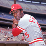 George Foster Signed Cincinnati Reds Road Jersey Inscribed "77 NL MVP"(Schwartz)