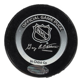 Bob Nystrom Signed New York Islanders Logo Puck (Steiner) 4xStanley Cup Champion