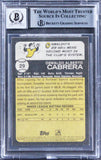 Yankees Oswaldo Cabrera Signed 2022 Topps Heritage M #29 Card Auto 10! BAS Slab
