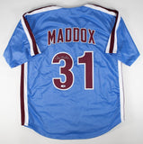 Garry Madd Signedox Philadelphia Phillies Throwback Jersey (PSA) 8xGold Glove CF