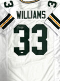 Packers Safety EVAN WILLIAMS Signed Custom Replica WHITE Jersey AUTO - JSA