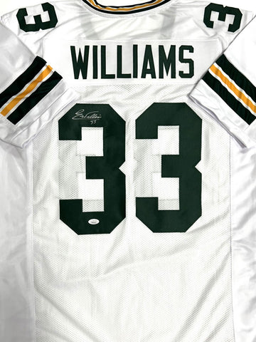 Packers Safety EVAN WILLIAMS Signed Custom Replica WHITE Jersey AUTO - JSA
