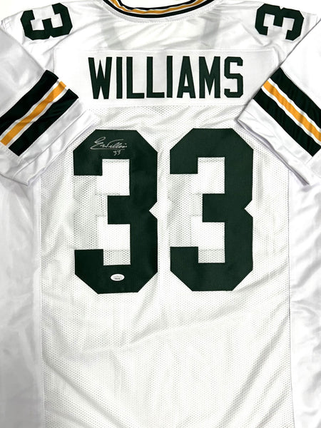 Packers Safety EVAN WILLIAMS Signed Custom Replica WHITE Jersey AUTO - JSA