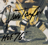 Jim Taylor & Bobby Bell Autographed/Signed Dry Mounted 11x14 Photo JSA 36456