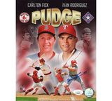 Rodriguez Signed Texas Rangers Unframed 8x10 Pudge MLB Photo