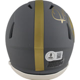 Jerome Bettis Autographed Pittsburgh Steelers Slate Mini Helmet Beckett 49224