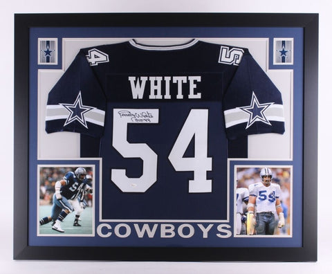 Randy White Signed Cowboys 35"x43" Custom Framed Jersey Inscribed "HOF 94" (JSA)