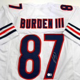 Autographed/Signed Luther Burden Chicago White Football Jersey Beckett BAS COA