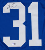 Aaron Ross Signed New York Giants Blue Home Jersey (GTSM) 2xSuper Bowl Champ /DB