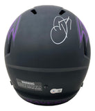 Odell Beckham Jr Signed Baltimore Ravens FS Eclipse Replica Speed Helmet BAS