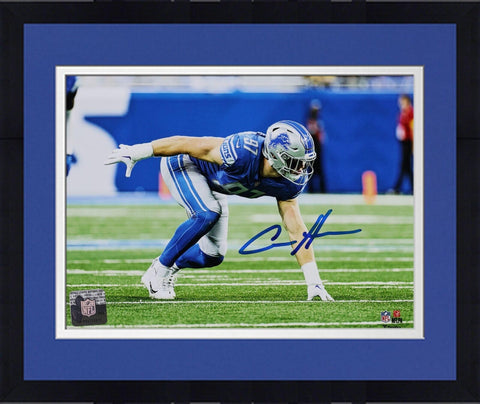 Framed Aidan Hutchinson Detroit Lions Autographed 8" x 10" In Stance Photograph